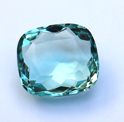 #ad 81.10 CT Cushion Shape Sky Blue Aquamarine Natural Loose Certified Gemstone $27.99