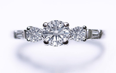 #ad $10850 TACORI PLATINUM 0.89ctw Certified SI2 H Round Brilliant Diamond Eng Ring $4950.00