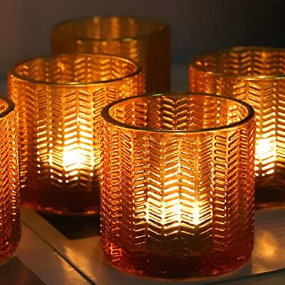 #ad Wheat Votive Candle Holders for Holiday Candles Glass Tealight Candle Holder ... $40.76
