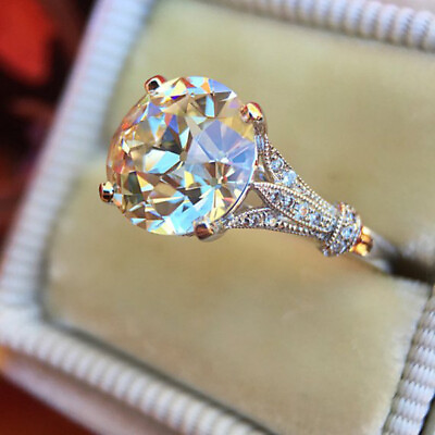#ad Women Fashion Cubic Zircon Wedding Jewelry 925 Silver Filled Ring Sz 6 10 C $3.06