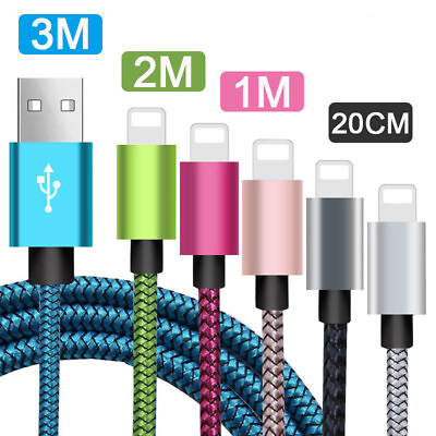 #ad 6ft 10ft Extra Long Fast Charging Charger Cable USB For iPhone 14 13 12 11 Cord $8.26