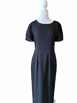 #ad 80s 90s Vintage Black Dress Maggy London Elegant Lace Gothis Sz 6 Hong Kong $45.00