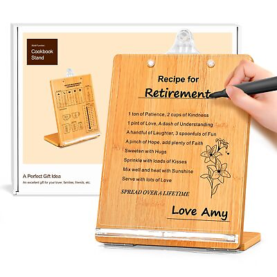 #ad #ad Retirement Gift for Woman Recipe Book Holder Birthday Gift for Mom Cookbook ... $36.87