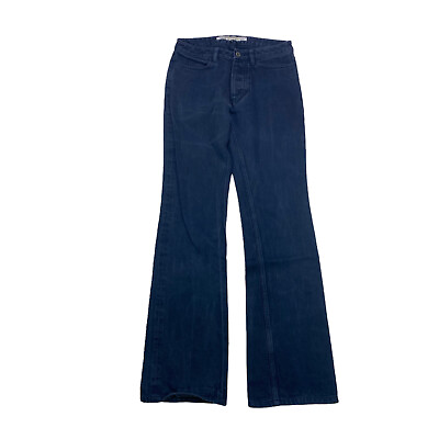 #ad Rip Van Winkle Jeans Boot Cut Button Fly Womens Size 28 X 32 Dark Wash Denim $44.99