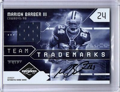 #ad Marion Barber III 2009 Limited Team Trademarks Jersey Auto Cowboys #17 3 5 $99.99