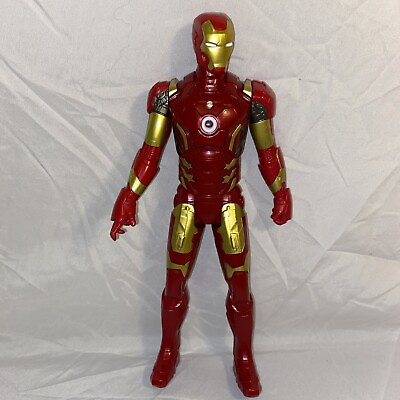 #ad Avengers Age of Ultron 12” Iron Man Mark 43 Hasbro B1494 Tested And Works Fine $11.99