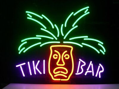 New Tiki Bar Totem Pole Neon Light Sign 20quot;x16quot; Beer Gift Bar Real Glass $154.09