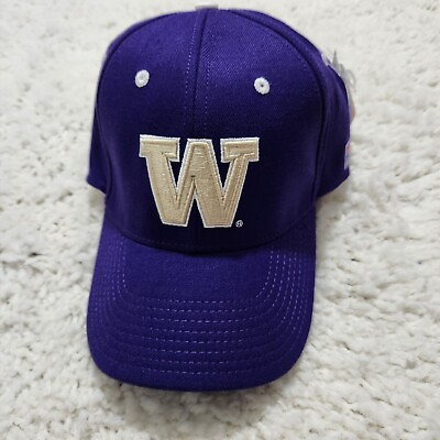 #ad Washington Huskies UW Football Stretch Baseball Cap Hat Size 7.5 The Game $12.97