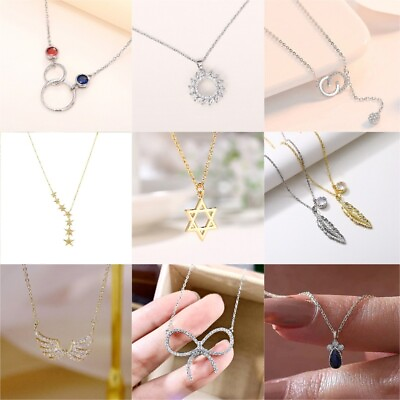 #ad Bohemian Style Retro 925 Silver Filled Women#x27;s Pendant Necklace Jewelry Gift C $5.63