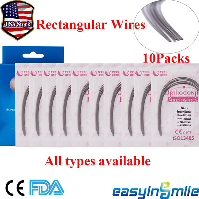 #ad 10xDental Orthodontic Rectangular Arch Wires Natural Elastic Niti Archwire Brace $26.99