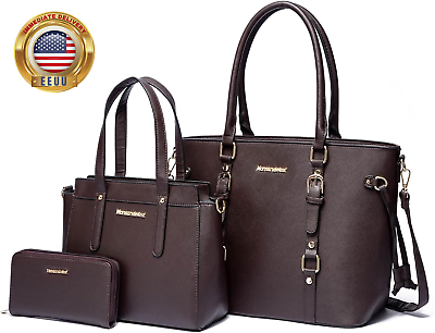 #ad 3PCS Purses for Women Tote Purse and Wallet Set Shoulder Satchel Bags ⭐️⭐️⭐️⭐️⭐️ $62.79