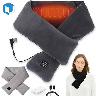 #ad Smart Electric USB Heated Scarf Pad Winter Neck Warmer Shawl Man Woman Washable $18.99