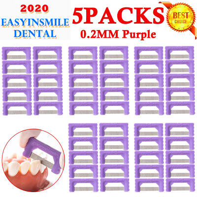 #ad 5Packs Orthodontic IPR Strips 0.2MM Purple Enamel Interproximal Reduction Strips $80.15