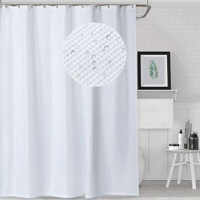 #ad Waffle Shower Curtain Waterproof Waffle Weave Fabric Shower Curtain for Bathroom $22.79