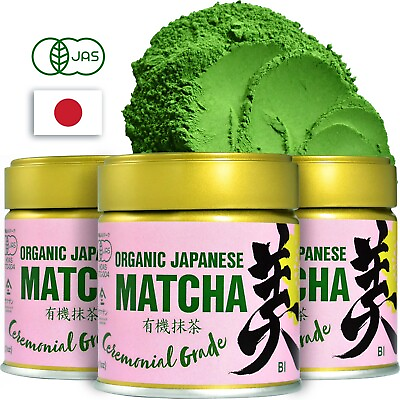 #ad Japanese Organic Matcha【 Ceremonial Grade】 Matcha Green Tea Powder BI30gx3SET $50.92