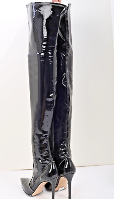 #ad GIANVITO ROSSI Black Over The Knee Boots Size 36.5 $289.99