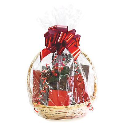 #ad Morepack Large Cellophane Bags for Gift basket 30x30 Inches Clear Basket Bags $14.31