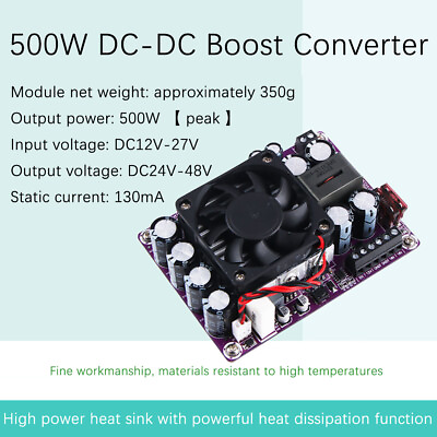 #ad 500W Boost Converter DC DC 12V27V to 24V48V Power Supply Car Automotive Module $33.69