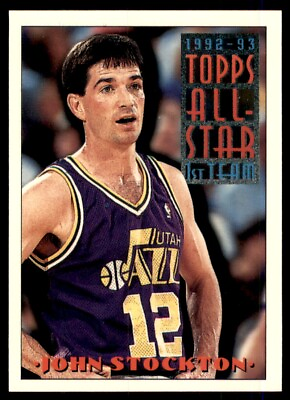 #ad 1993 94 Topps Gold John Stockton Utah Jazz #102 $1.00