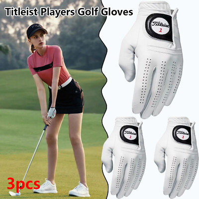 #ad NEW 3 Pack TITLEIST PLAYERS PREMIUM Golf Gloves Left Hand for Right Handed User $43.98