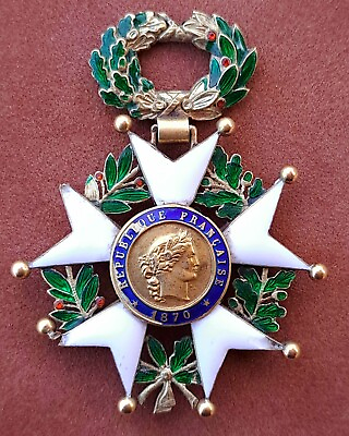 #ad Legion Of Honor Medal Solid Gold Enamels Republic 1870 Honor Homeland $700.00