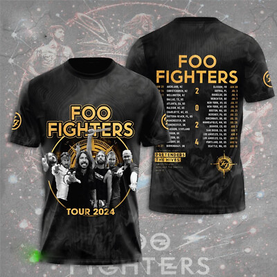 #ad Foo Fighters Band Tour US 2024 Shirt Rock Band 3D T Shirt For Men Women $24.95