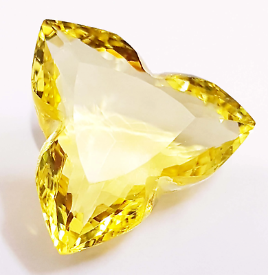 #ad 54.00 Carat Glorious Yellow Lemon Quartz Trillion Shape Loose Gemstone $14.75