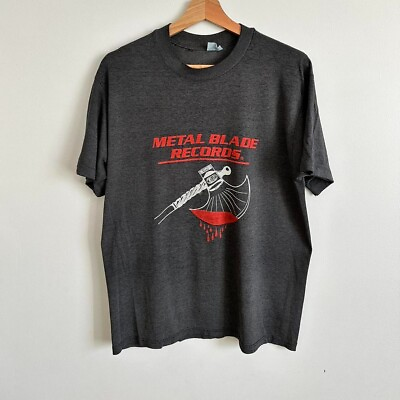 #ad Vintage Metal blade records Single stitch Shirt Size L $350.00