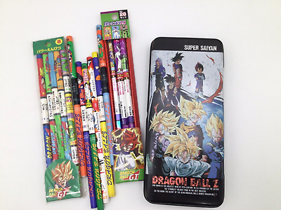 #ad Dragon Ball Z Can Pen Case amp; GT 14 pencils Vintage Stationary Anime Bird Studio $69.50
