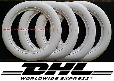 #ad 15quot;X3quot; WIDE WHITE WALL PORT A WALL TYRE INSERT TRIM SET 4PCS $100.28