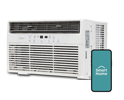 #ad MIDEA MAW08S1WWT 8000 BTU ComfortSense Smart Window Air Conditioner With Wi Fi $151.99