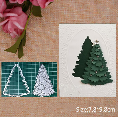#ad Christmas Tree Metal Cutting Dies DIY Scrapbooking Paper Cards Craft Stencil Set $3.59