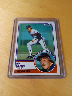 #ad 1983 TOPPS #614 ED GLYNN Cleveland Indians Baseball Card Pitcher Star RP NM $0.99
