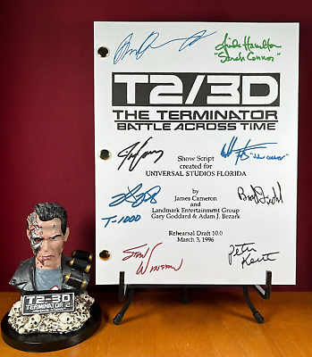 #ad Terminator: T2 3D Battle Across Time Script Signed Autograph Reprints T2 Ride $22.99