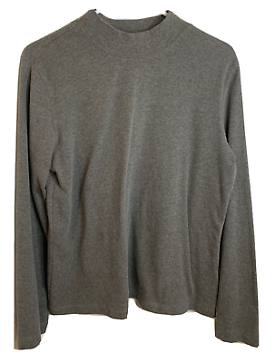 #ad Rebecca Malone women#x27;s size large grey long sleeve mock neck sweater $11.97