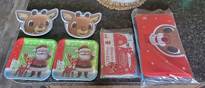 #ad Lot 6 New Sealed Pks. Rudolph Misfit Santa Bumble Christmas Party Gift Supplies $34.99