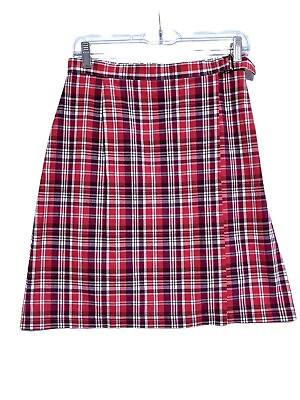 St. Michael for Marks amp; Spencer Wrap Skirt Womens UK Size 12 Pink Purple Plaid $17.74