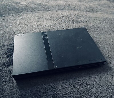#ad Sony PlayStation 2 Slim Line Version 1 Console Charcoal Black SCPH 70012 $75.00