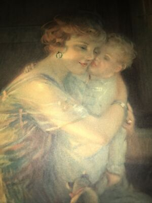 #ad 1935 Harold M. Brett Knapp Co. Good Night Kiss Print Art Antique $52.00
