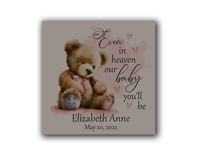 #ad Loss Of A Infant Baby Girl Bereavement Gift quot;Even In Heaven Our Baby You#x27;ll Bequot; $39.99