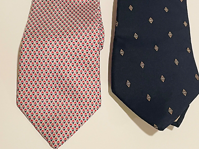 Christian Dior Neckties 100% Silk Vintage Paris Set of 2 $12.00