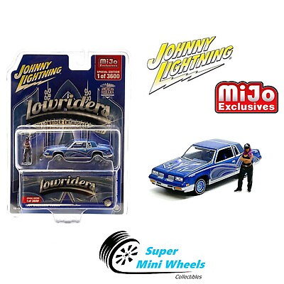 #ad Johnny Lightning 1:64 Lowriders 1984 Oldsmobile Cutlass Blue with Figure $17.99