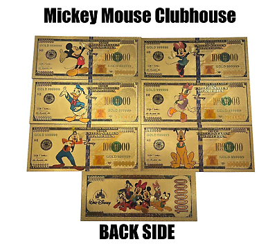 #ad Disney Gold Foil 6pc Set Collectable Notes Great Gift MickeyMinnieDonald C $16.99