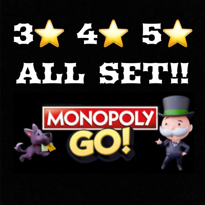 #ad STICKERS FOR MONOPOLY GO ALL 3 4 5 ⭐️⭐️⭐️⭐️ FOR YOU TO CHOOSE ⭐️FAST SHIPPING⭐️ $6.00