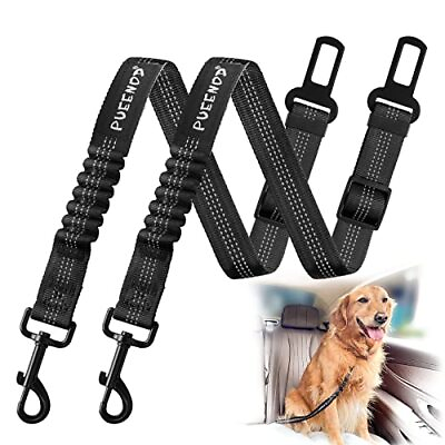 #ad 2 Pack Dog Seat Belt Adjustable Dog Car Seatbelts for Vehicle Nylon Pet Safet... $14.74