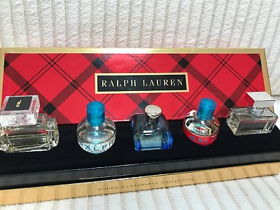 #ad Ralph Lauren Perfume Collection 5 Scents 0.25 Each Bottle New In Box $226.00