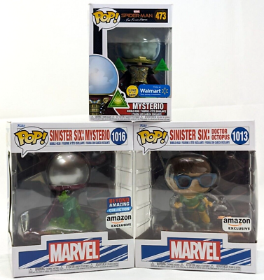 #ad Funko LOT x 3 Marvel Sinister Six Doctor Octopus amp; Spider man Mysterio Glow $31.77