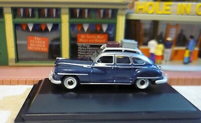 #ad NEW 1 87 HO Oxford Diecast Vehicles 1946 DeSoto Suburban in Blue w Luggage $11.98
