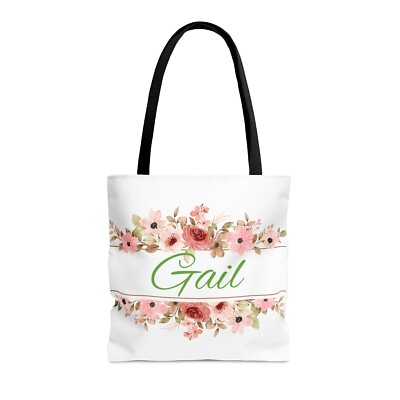 #ad #ad Personalized tote bag for groceries beach name with roses gifts for her $18.36