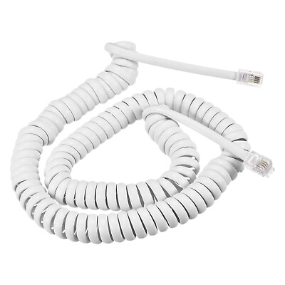 #ad Telephone Handset Cord 4P4C 9.84 Feet Landline Phone Cable White 4 Pack AU $19.10